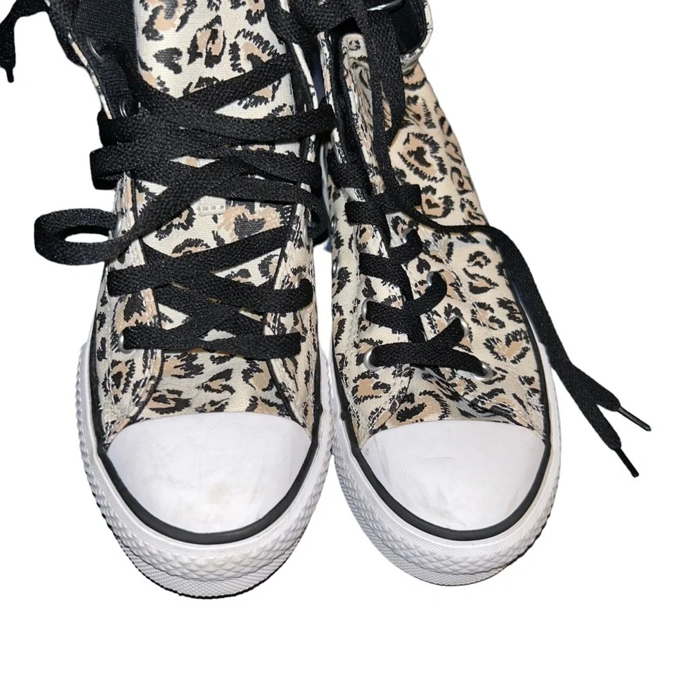 CONVERSE ALL STAR EVA LIFT HI top platform animal print cat youth 4 4Y leopard